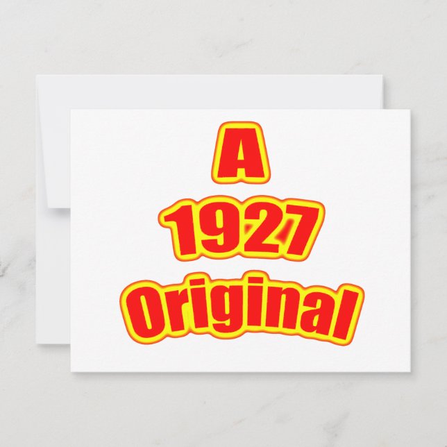 1927 Original Red Card (Front)