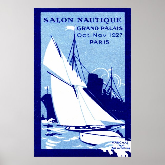 1927 Paris Boat Show Poster (Front)