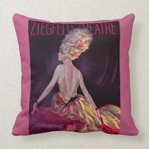 1927 Ziegfeld Theatre cover art print Cushion