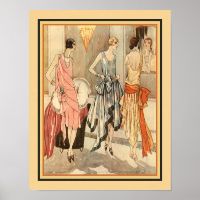 1928 Art Deco Fashion Print (Front)