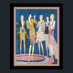 1928 Art Deco Flappers Print by Russell Patterson<br><div class="desc">Vintage Life Magazine flappers cover,  April 26 1928 by Russell Patterson.</div>
