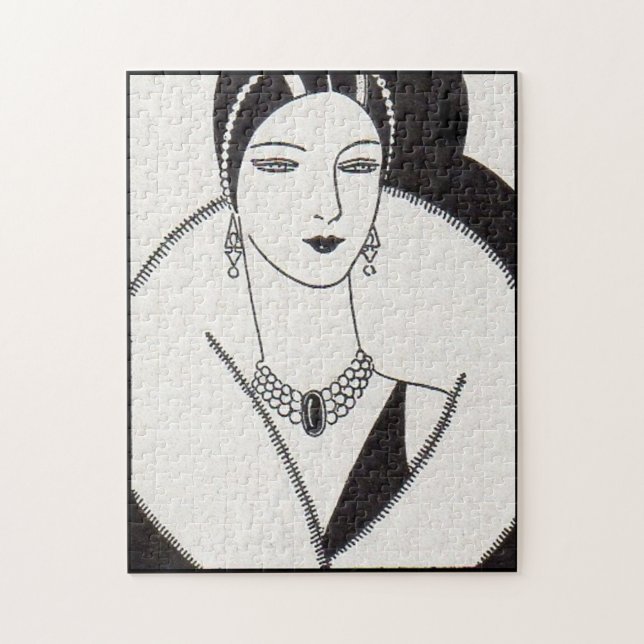 1928 art deco woman jigsaw puzzle (Vertical)
