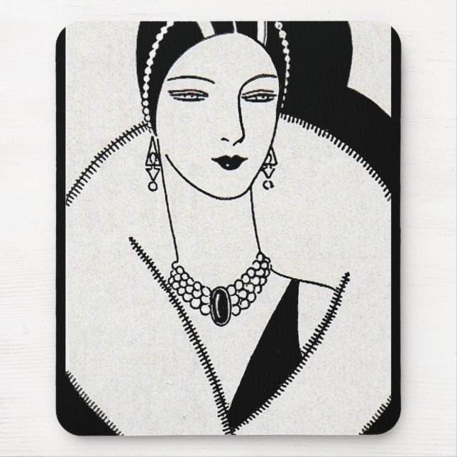 1928 art deco woman mouse mat (Front)