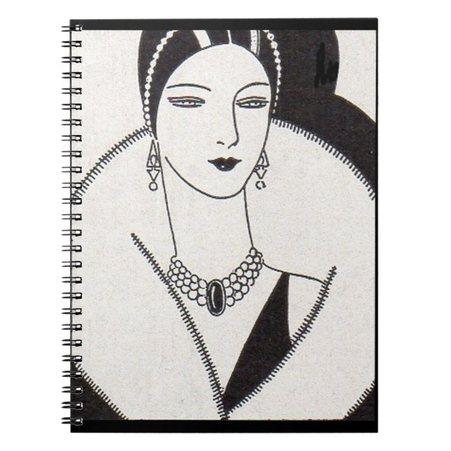 1928 art deco woman notebook (Front)