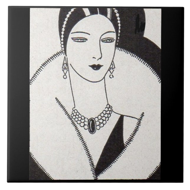 1928 art deco woman tile (Front)