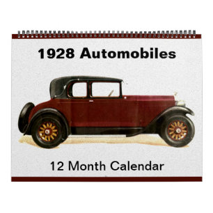 1928 Classic Autos Old Antique Cars Vintage Coupe Calendar