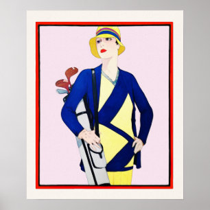 1928 Golf Watercolour Print