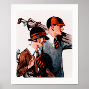 1928 Golf Watercolour Print