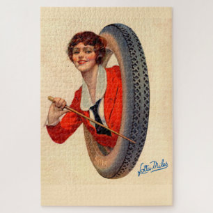 1928 Kelly-Springfields Tire mascot Lotta Miles Jigsaw Puzzle