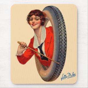 1928 Kelly-Springfields Tire mascot Lotta Miles Mouse Mat