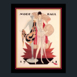 1928 Mode Ball Art Deco Poster<br><div class="desc">Julius Englehard 1928, Art Deco, Mode Ball fashion cover-11x14 shown, also available in standard 16x20, custom sizes, & canvas.</div>