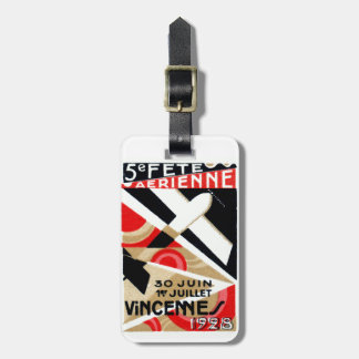 1928 Paris Air Show Luggage Tag