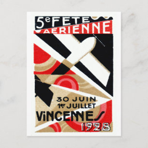 1928 Paris Air Show Postcard