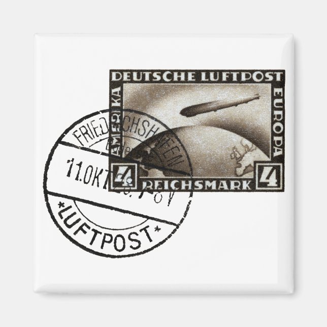 1928 Zepplin Airmail Magnet (Front)