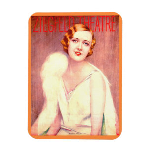  1928 Ziegfeld Theatre program cover Marilyn Mille Magnet