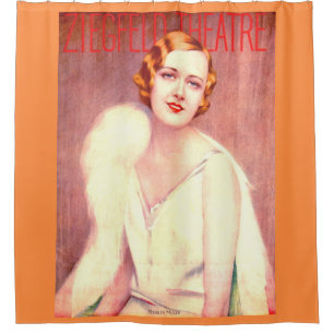 1928 Ziegfeld Theatre program cover Marilyn Miller Shower Curtain