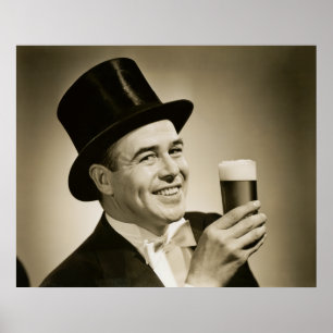 1929 Beer Drinker Poster