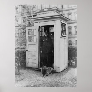 1929 Belgian police dog at White House Poster