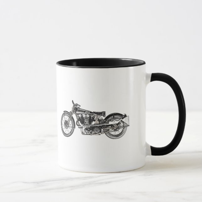 1929 Brough Superior Motorcycle Mug (Right)