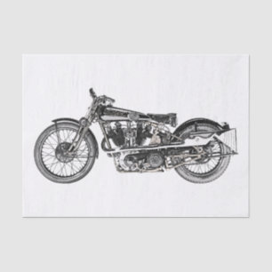 1929 Brough Superior Motorcycle Tissue Paper