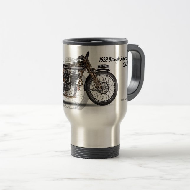 1929 Brough Superior SS100 Travel Mug (Front Right)