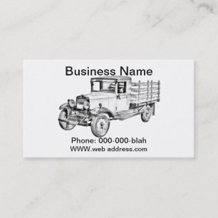 1929 chevy truck 1 tonne stake Body Illustration Business Card