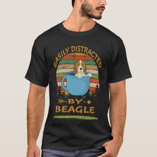 192 Easily Distracted By Beagle T-Shirt