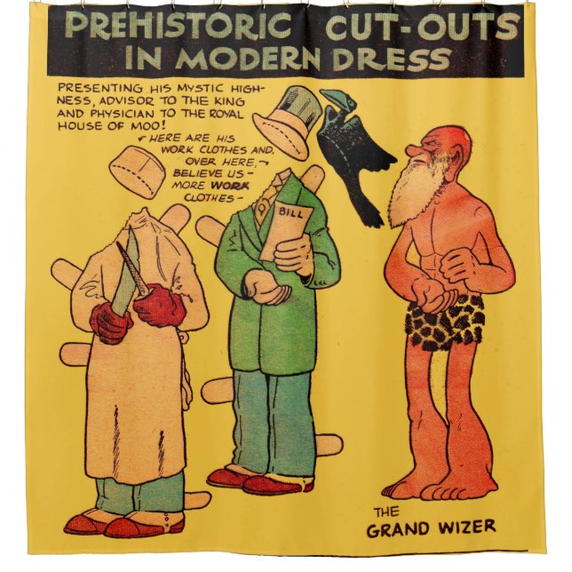 1930 Alley Oop comics The Grand Wizer Shower Curtain (Front)