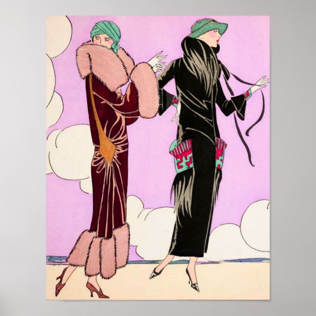 1930 Art Deco Poichoir Ladies Fashion Poster (Front)