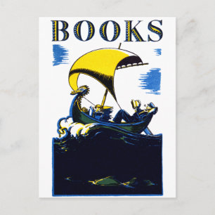 1930 Books Poster Postcard