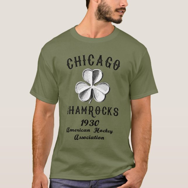 1930 Chicago Shamrocks American Hockey AHA 🏒 T-Shirt (Front)