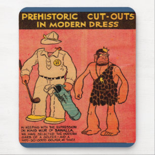 1930 comics paper doll cave man King Wur Mouse Mat