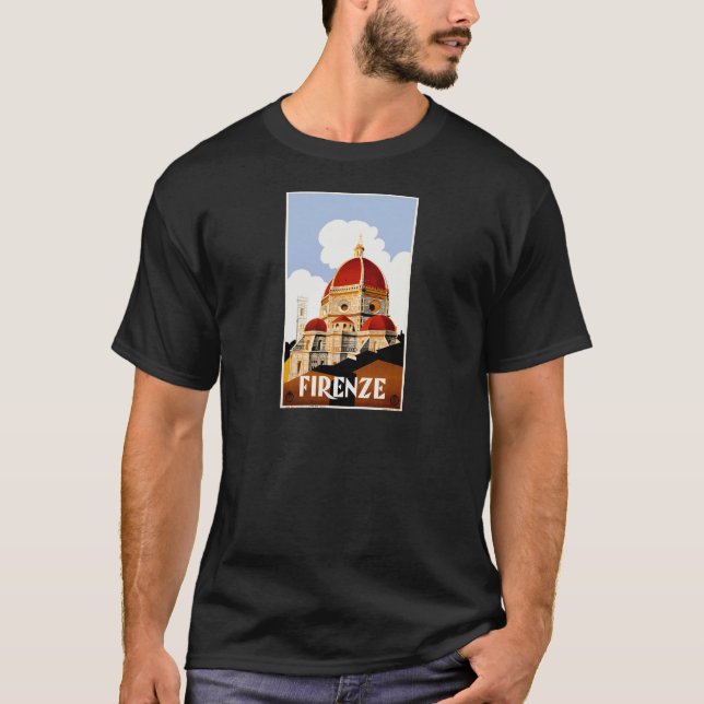 1930 Florence Italy Travel Poster T-Shirt (Front)
