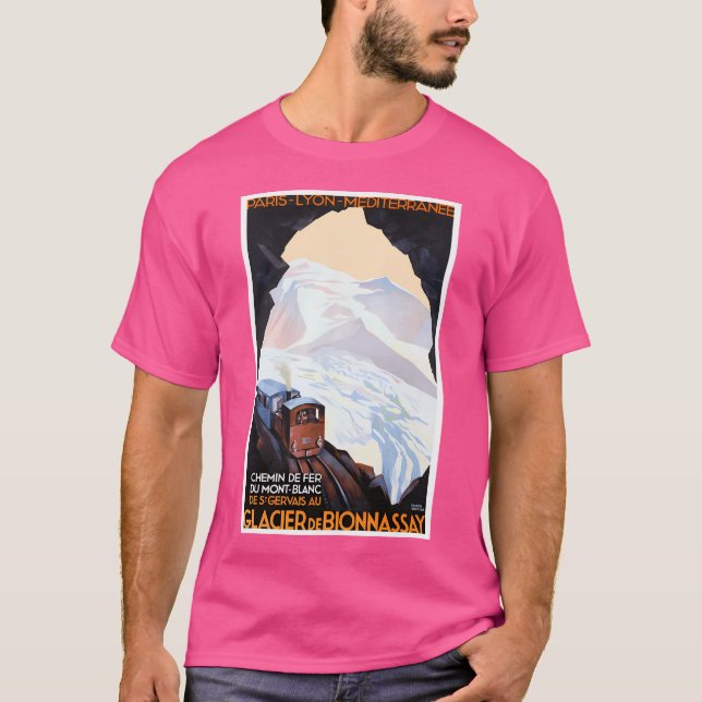 1930 France Glacier De Bionnassay Plm Travel Poste T-Shirt (Front)