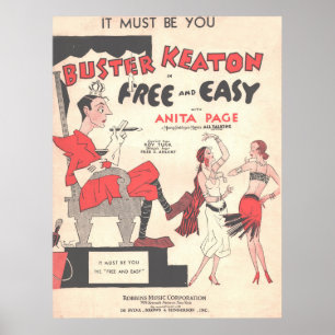 1930 Free and Easy, It Must be You Buster Keaton Poster