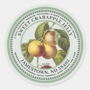 1930 Green Jelly Label with Native Crabapples