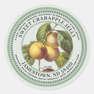 1930 Green Jelly Label with Native Crabapples