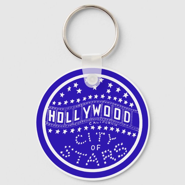 1930 Hollywood California Key Ring (Front)