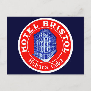1930 Hotel Bristol Cuba Postcard