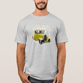 1930 Model A Yellow Classic Hotrod Route66 T-Shirt
