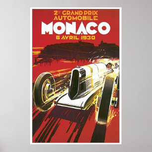 1930 Monaco Grand Prix Poster