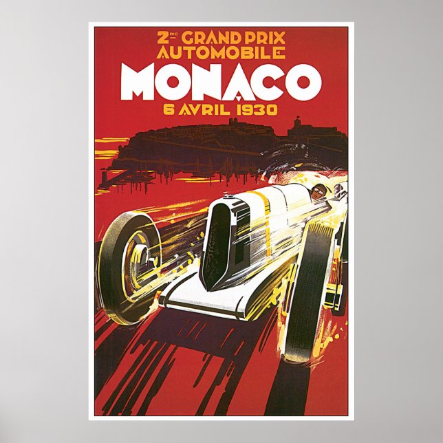1930 Monaco Grand Prix Poster (Front)