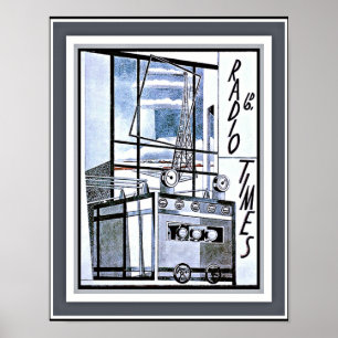 1930 Radio Times Magazine Cover Poster