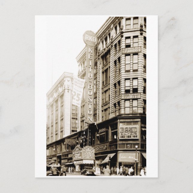 1930 RKO Keith Theatre in Boston Postcard (Front)