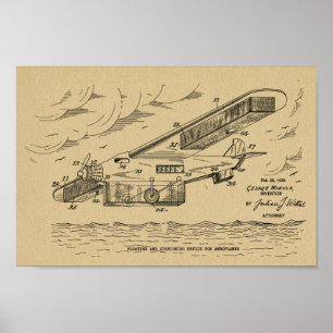 1930 Safety Aeroplane Patent Art Drawing Print