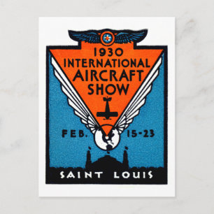 1930 St. Louis Air Show Postcard