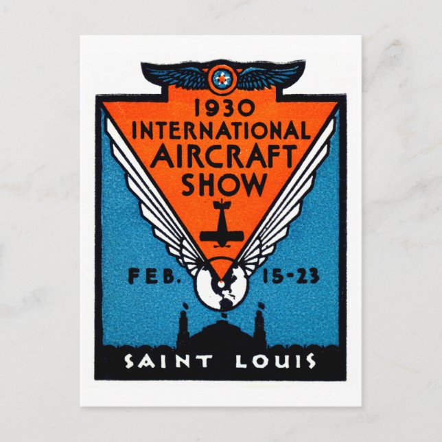 1930 St. Louis Air Show Postcard (Front)
