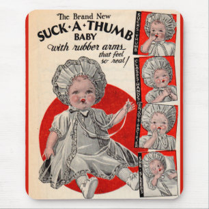 1930 Suck-a-Thumb baby doll ad Mouse Mat