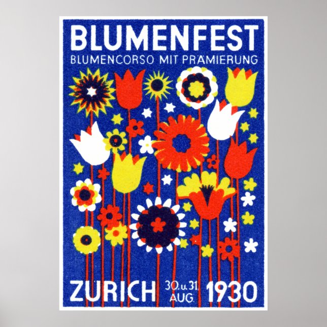 1930 Swiss Flower Show Poster (Front)