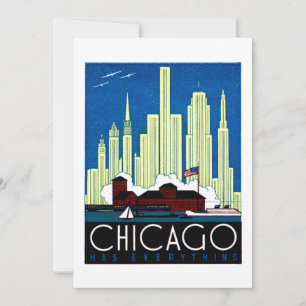 1930 Visit Chicago Poster